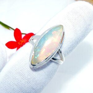 Ethiopian opal Gemstone Ring, Opal 925 Sterling Silver Ring, Natural Opal Ring